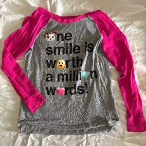 Justice emoji graphic tee long sleeve